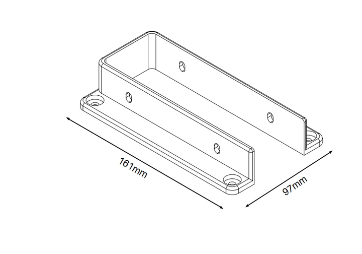 Wall/Post Brackets 3 Pack Combo Fence Auswide Frameless