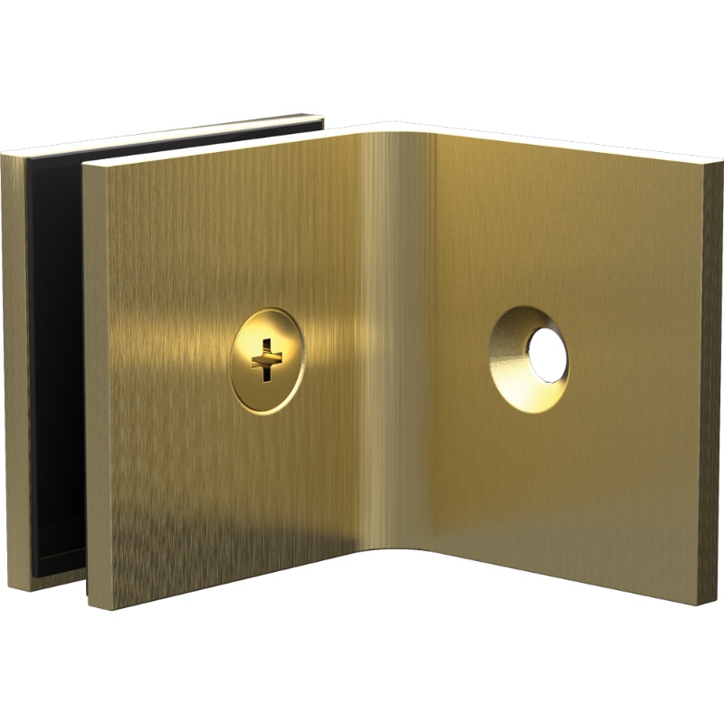 Purity ORO Square Offset Wall Bracket Brushed Gold Auswide Frameless